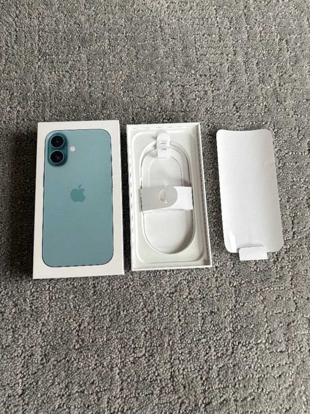 NEW Teal Apple iPhone 16 Empty Box without Cable Authentic BOX ONLY